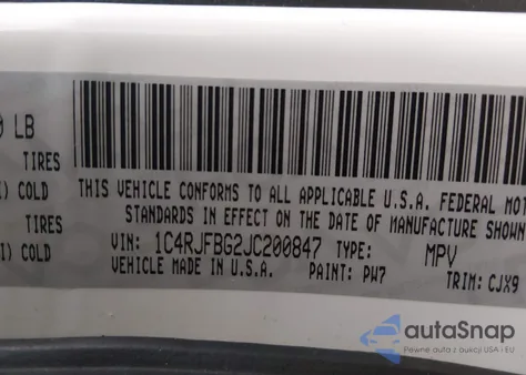 2018 Jeep Grand Cherokee Limited 4X4 from USA, damaged, VIN 1C4RJFBG2JC200847